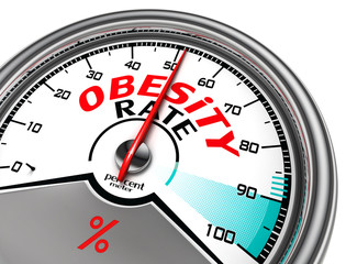 obesity rate conceptual meter