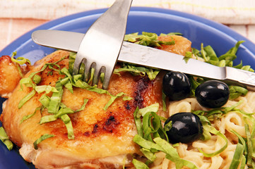 serving of fried chicken.