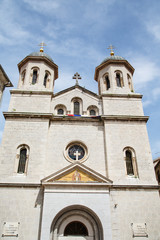 Fototapeta na wymiar Kotor Church Under Sky