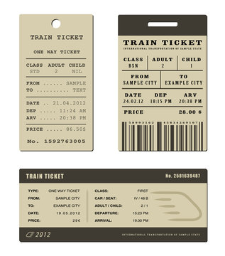 Train ticket set