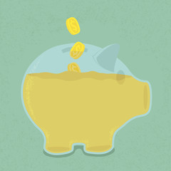 Piggy bank - Saving money , eps10 vector format