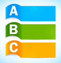 Obraz premium Set of numbered banners