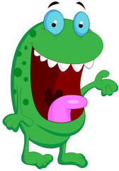 Cute green monster cartoon