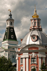 two churches at the Trinity Lavra of St Sergius