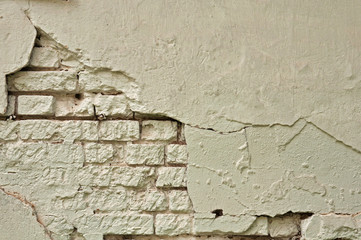 white bricks painted ragged wall background