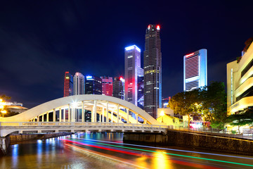 Fototapeta premium Singapore city at night