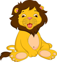Fototapeta premium cute lion cartoon