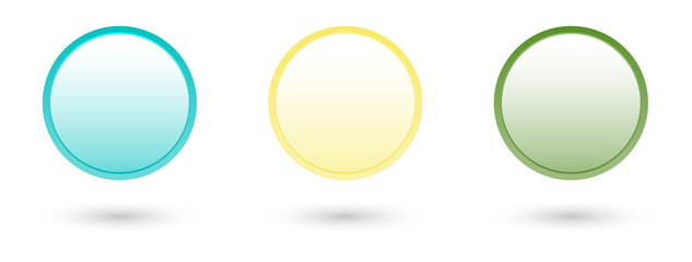 Glossy circle buttons