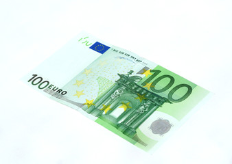 Obraz na płótnie Canvas one hundred euro note