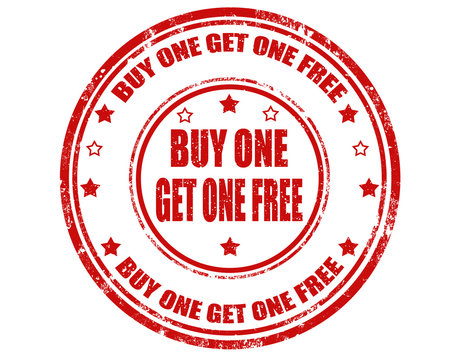 Buy one get one free-stamp