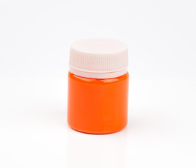 Orange paints isolated on a white backgrounds