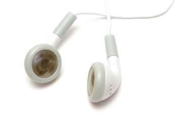 White earphones