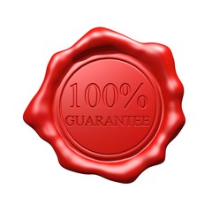 Red Wax Seal - 100% Guarantee
