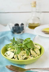 couscous ,zucchini and herbs salad.