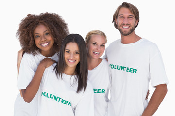 Smiling group of volunteers