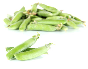 Green peas isolated on white