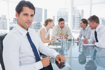 Fototapeta premium Portrait of a smiling businessman