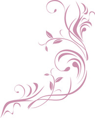 Ornamental floral element for design isolated on the white