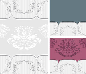 Three ornamental borders for design