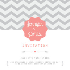 Vintage card, for invitation or announcement - 53025330