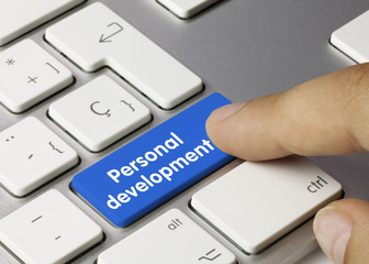 Personal development keyboard key finger
