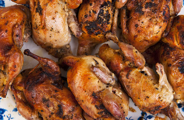 Roasted quails