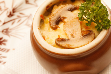 Julienne with mushrooms