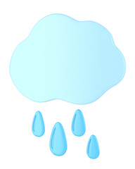 Cloud with raindrops