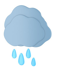 Dark cloud with raindrops