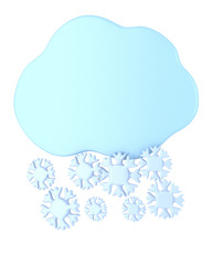 Cloud with snowflakes