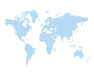 Fototapeta na wymiar ドット世界地図