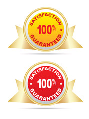 Labels - Guaranteed, satisfaction - 100%. Vector
