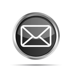 black mail icon isolated on white