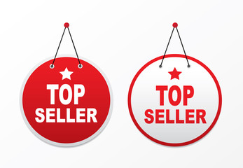 2 panels with text - Top seller. Vector