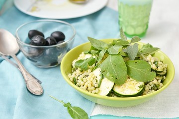 couscous ,zucchini and herbs salad.