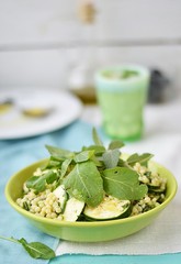 couscous ,zucchini and herbs salad.