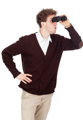 mann mit fernglas