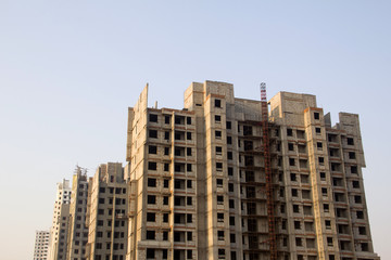 Fototapeta na wymiar unfinished high level residential