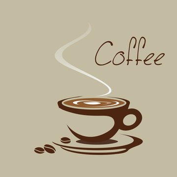 hot coffee , cafeteria , icon, business logo design