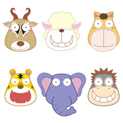 cartoon animal head set