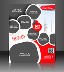 Vector salon brochure, flyer, magazine cover