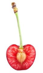 sweet cherry with petiole