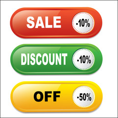 Set of colored banners.Vector