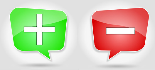 Obraz premium Bulles : Plus et Moins