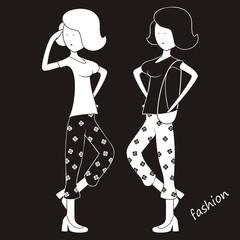 models-black background