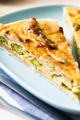 Asparagus quiche