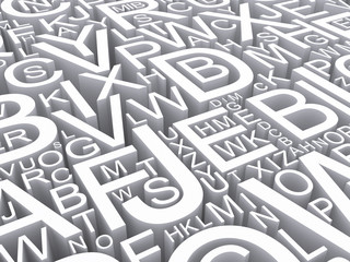 letters of the English alphabet.