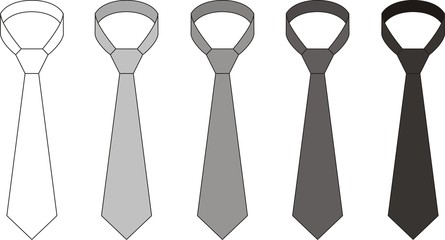 Vector fashion illustration of men's ties