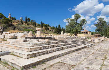 Fototapeta na wymiar Greater Propylaia, ancient Eleusis, Attica, Greece