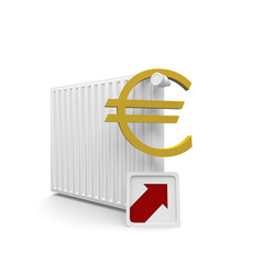 heizung, kosten, heizen, pfeil,
